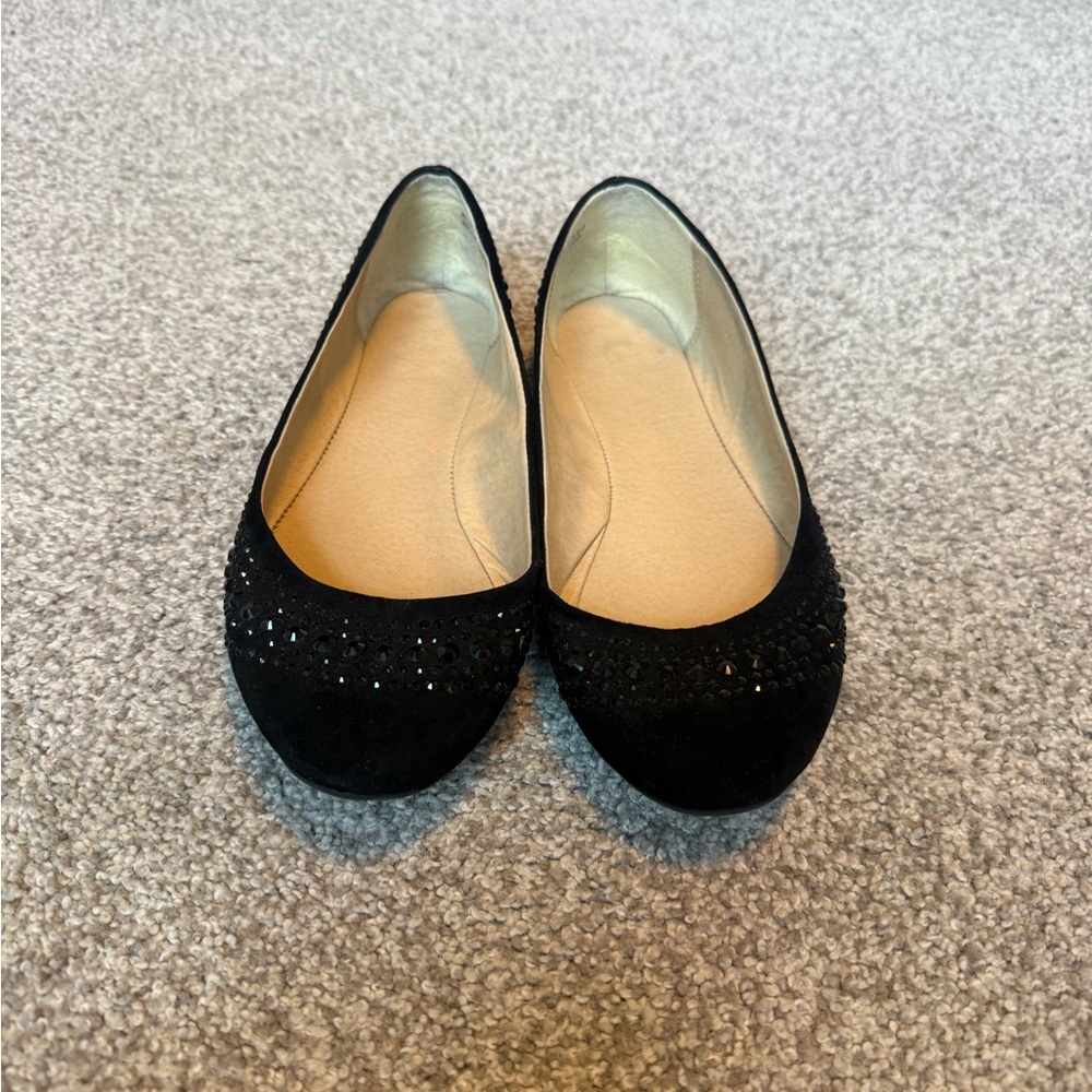 Dirty Laundry Black Embellished ballet flats